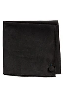 CLIFTON WILSON Black Sueded Cotton Pocket Square at Nordstrom