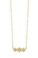 Bony Levy 14K Gold Flower Bar Pendant Necklace in 14K Yellow Gold at Nordstrom, Size 18