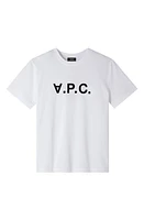 A. P.C. Grand V. Logo T-Shirt Navy at Nordstrom,