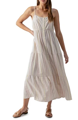 Sanctuary Stripe Linen Blend Midi Dress Patio at Nordstrom,