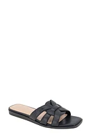 bcbg Meltem Square Toe Slide Sandal Black at Nordstrom,