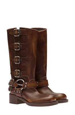 Miu Buckles Harness Boot Bruciato at Nordstrom,