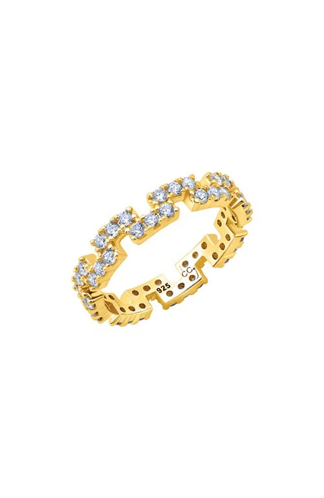 Crislu Cubic Zirconia Regal Eternity Band Ring in Gold at Nordstrom, Size 7