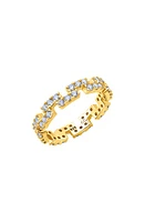 Crislu Cubic Zirconia Regal Eternity Band Ring in Gold at Nordstrom, Size 7