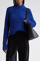 Proenza Schouler Brigitt Turtleneck Sweater Cobalt Melange at Nordstrom,