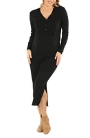 Angel Maternity Long Sleeve Maternity Cardigan in Black at Nordstrom, Size X-Large