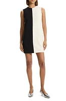 Theory Colorblock Sleeveless Shift Dress Black/Rice at Nordstrom,