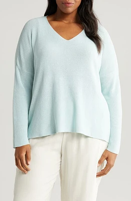 Eileen Fisher V-Neck Organic Cotton Sweater at Nordstrom,