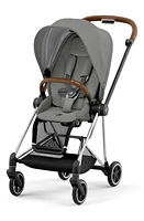 CYBEX MIOS 3 Compact Lightweight Stroller with Chrome/Brown Frame in Soho Grey at Nordstrom