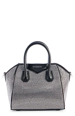 Givenchy Toy Antigona Crystal Embellished Satin Satchel in Black at Nordstrom