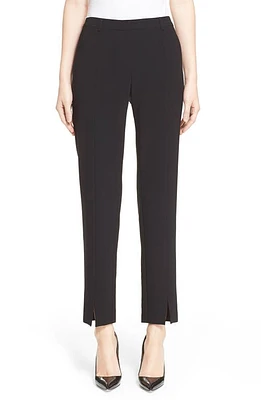 St. John Collection 'Jennifer' Crepe Marocain Ankle Pants Caviar at Nordstrom,