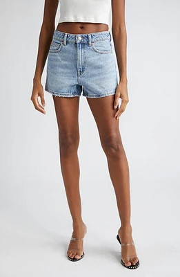 Alexander Wang Shorty High Waist Denim Shorts in Vintage Faded Indigo at Nordstrom, Size 30