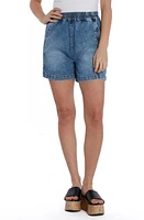 Wash Lab Denim Pull-On Shorts Blue at Nordstrom,