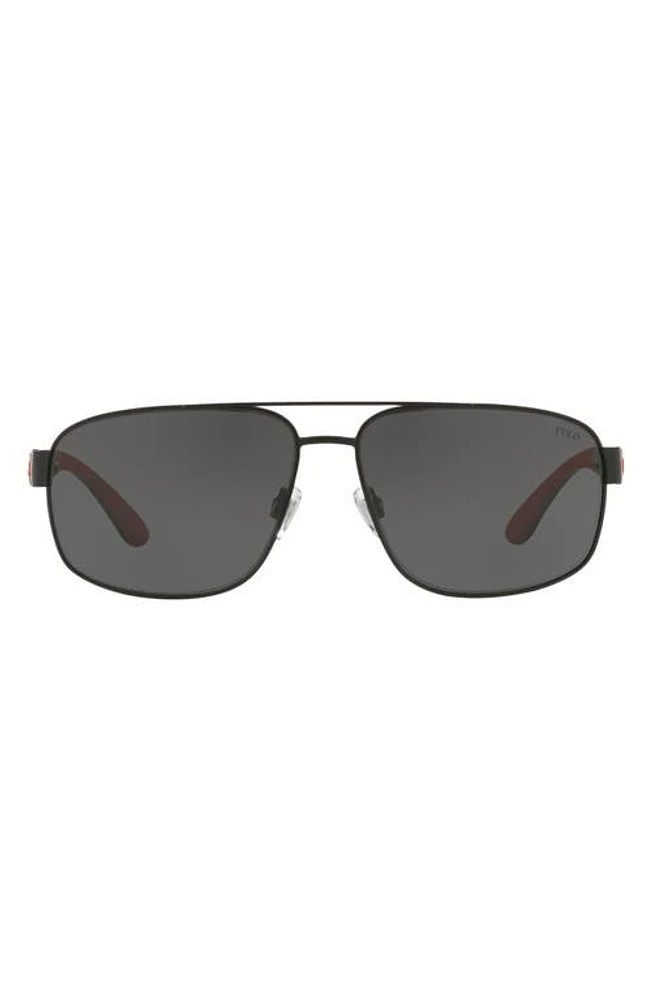 Polo Ralph Lauren 58mm Aviator Sunglasses in Black at Nordstrom