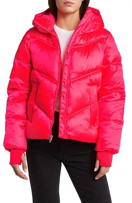 UGG(r) Ronney Water Resistant Crop Puffer Jacket Cosmo Pink at Nordstrom, Regular