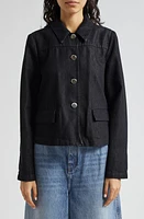 Emporio Armani Denim Jacket Solid Black at Nordstrom, Us