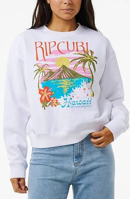 Rip Curl Island Graphic Sweatshirt Hawaii White at Nordstrom,