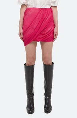 Helmut Lang Bubble Silk Miniskirt Fuschia at Nordstrom,