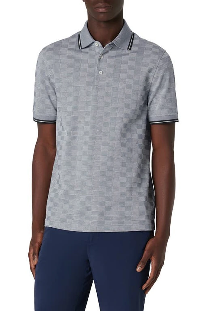 Bugatchi Checkerboard Pattern Piqué Polo at Nordstrom,