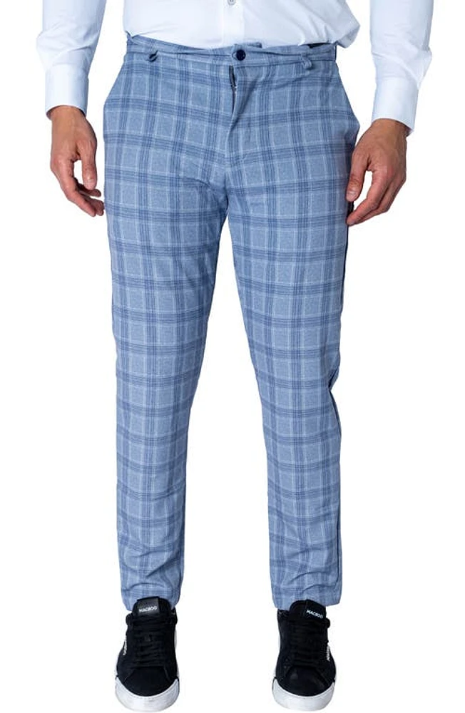 Maceoo Plaid Slim Fit Pants Grey at Nordstrom, X 32