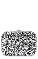 Olga Berg Casey Hot Fix Crystal Clutch in Black/Silver at Nordstrom