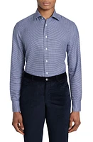 Jack Victor Kensington Dobby Cotton Dress Shirt Navy at Nordstrom,