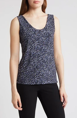 Anne Klein Ity Reversible Tank Blue Jay/Anne Black Multi at Nordstrom,