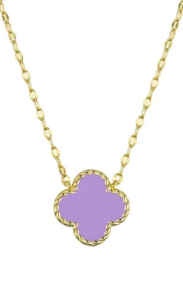 Lily Nily Kids' Clover Pendant Necklace in Purple at Nordstrom