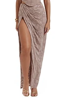 HOUSE OF CB Vesper Gathered Side Slit Skirt at Nordstrom,