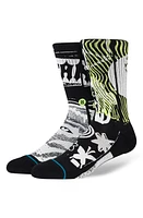 Stance Distorted Cotton Blend Crew Socks in Black at Nordstrom, Size Large