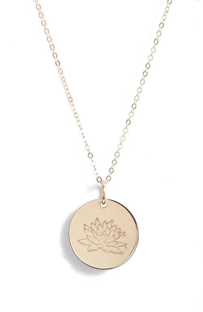 Nashelle Birth Flower Necklace in 14K Gold Fill - July at Nordstrom