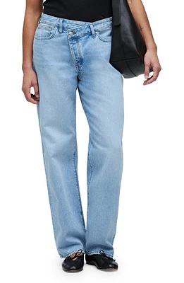 Madewell Cross Tab Edition Low Slung Straight Jeans Sevilla Wash at Nordstrom,