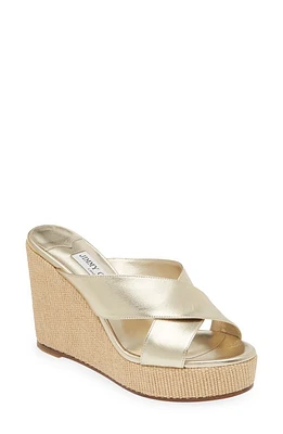 Jimmy Choo Dovina Espadrille Platform Wedge Champagne at Nordstrom,