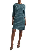 Misook Metallic Tweed Shift Sweater Dress Ivory at Nordstrom,