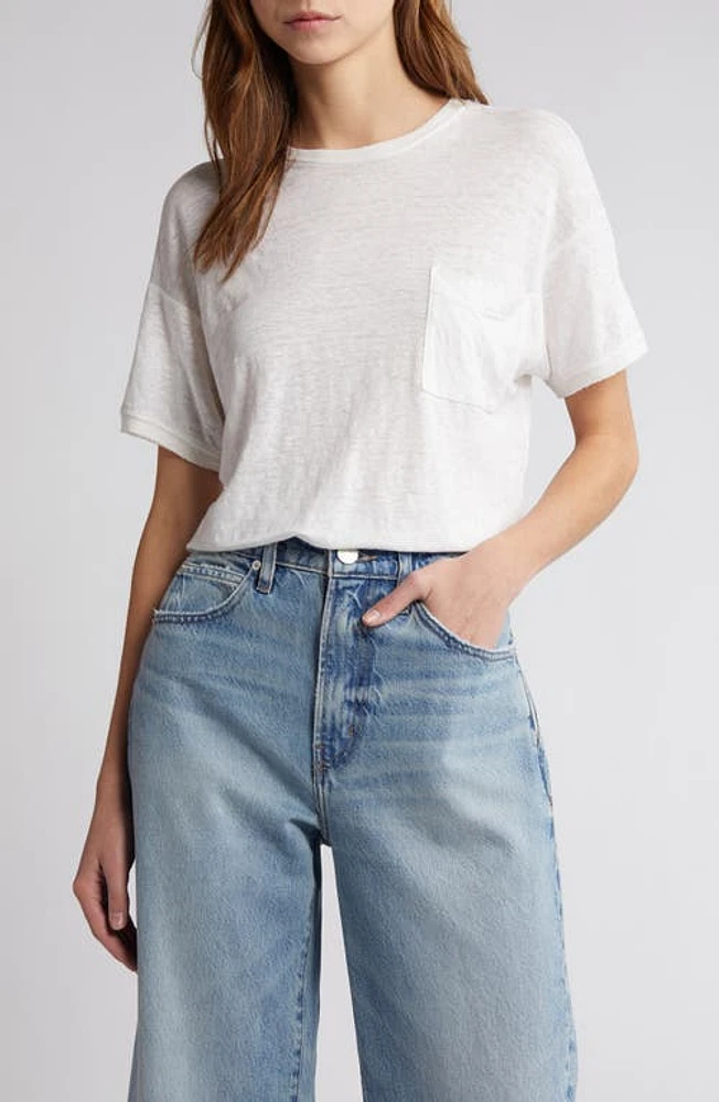 FRAME Pocket Organic Linen T-Shirt at Nordstrom,