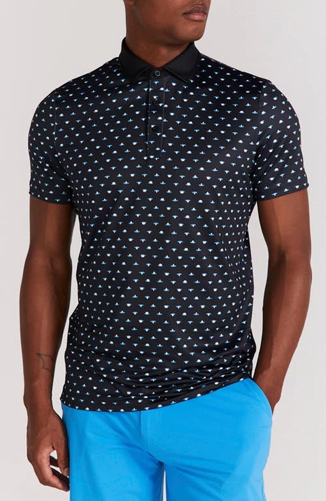 Redvanly Ryder Lotus Print Polo at Nordstrom,