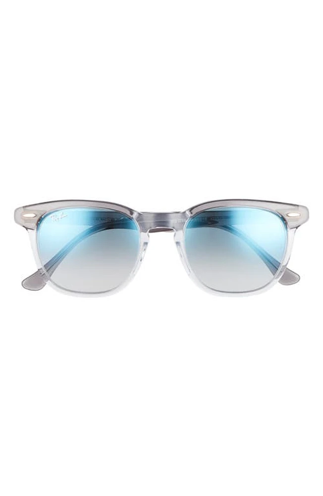 Ray-Ban 52mm Gradient Square Sunglasses in Grey /Clear Gradient Blue at Nordstrom