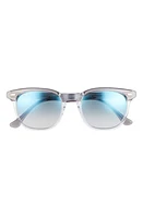 Ray-Ban 52mm Gradient Square Sunglasses in Grey /Clear Gradient Blue at Nordstrom