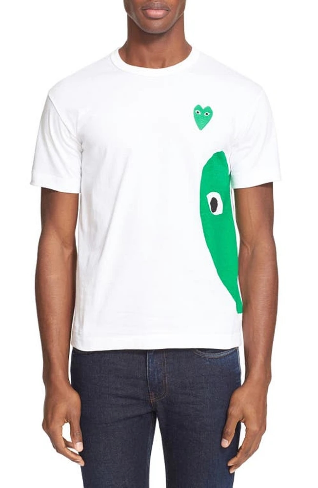 Comme des Garçons PLAY Graphic Tee in White at Nordstrom, Size Medium