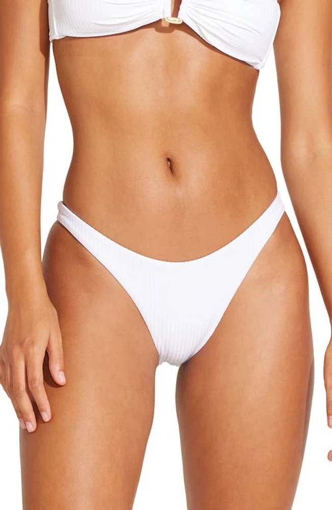 Vitamin A California Ribbed Bikini Bottoms White Eco Rib at Nordstrom,