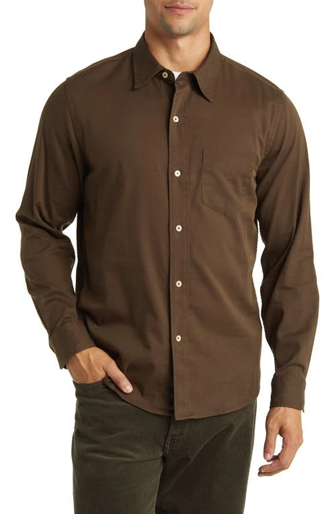 BUCK MASON Draped Twill Button-Up Shirt at Nordstrom,