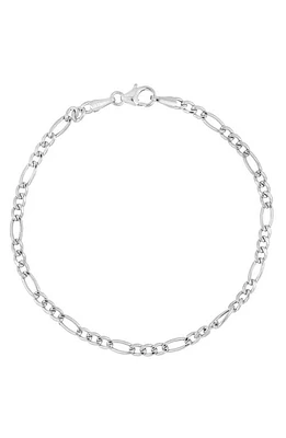 Bony Levy Figaro 14K Gold Chain Bracelet in 14K White Gold at Nordstrom, Size 7