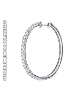 Bony Levy Audrey Diamond Hoop Earrings in 18K White Gold at Nordstrom