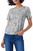 NZT by NIC+ZOE Mosaic Leaf Print T-Shirt in Neutral Multi at Nordstrom, Size X-Small