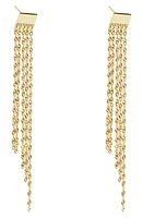 Argento Vivo Sterling Silver Cubic Zirconia Singapore Chain Earrings in Gold at Nordstrom