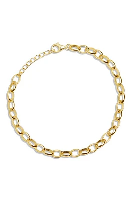 Argento Vivo Sterling Silver Oval Chain Bracelet in Gold at Nordstrom