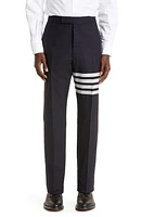 Thom Browne 4-Bar Mélange Wool Pants at