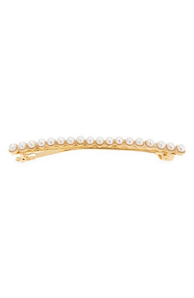 Tasha Long Pearl Barrette in Gold Pearl at Nordstrom