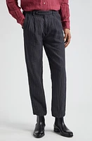 Massimo Alba Stripe Pleat Front Linen Pants at Nordstrom, Us