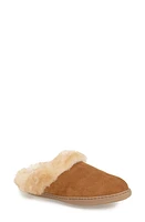 Minnetonka Sheepskin Mule Slipper Tan Suede at Nordstrom,